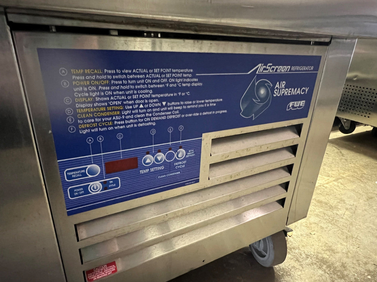 FWE ASU-9 Mobile Air Curtain Refrigerator - Preowned -