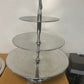 Tablecraft RT3 Remington 17" Round Stainless Steel Three-Tiered Serving Set with 14", 11" and 8" Trays